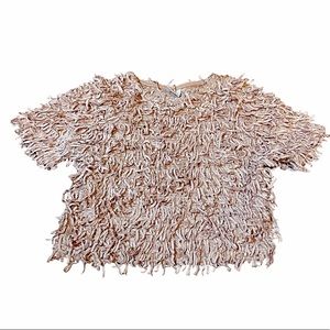 Zara Dusty Rose (Pink) Chenille Type Top Blouse | Size 7